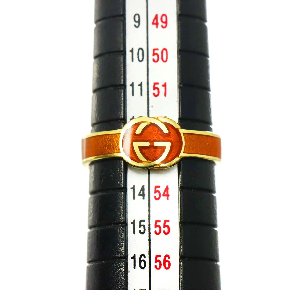 Enamel Ring 18K Yellow Gold 750 Size6-6.25(US)