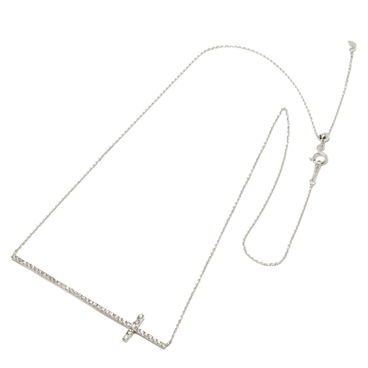 Diamond 0.50ct Necklace 18K WG White Gold 750