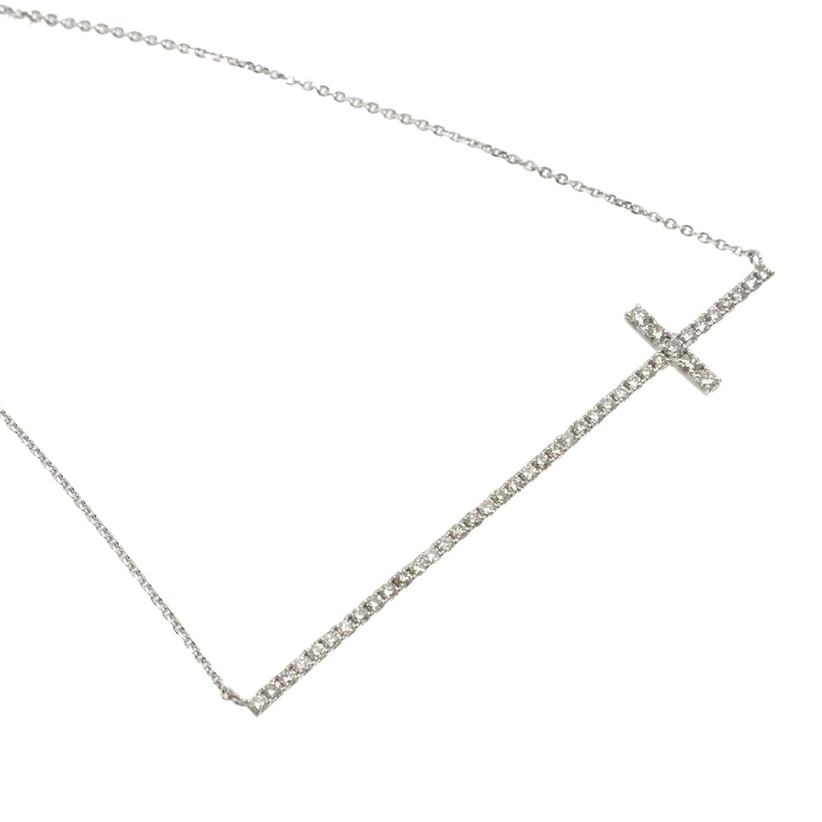 Diamond 0.50ct Necklace 18K WG White Gold 750