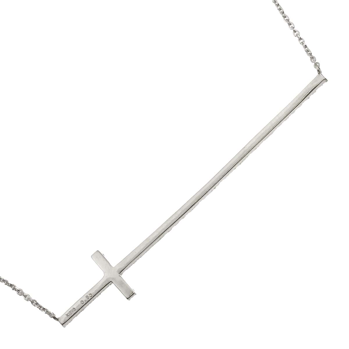 Diamond 0.50ct Necklace 18K WG White Gold 750