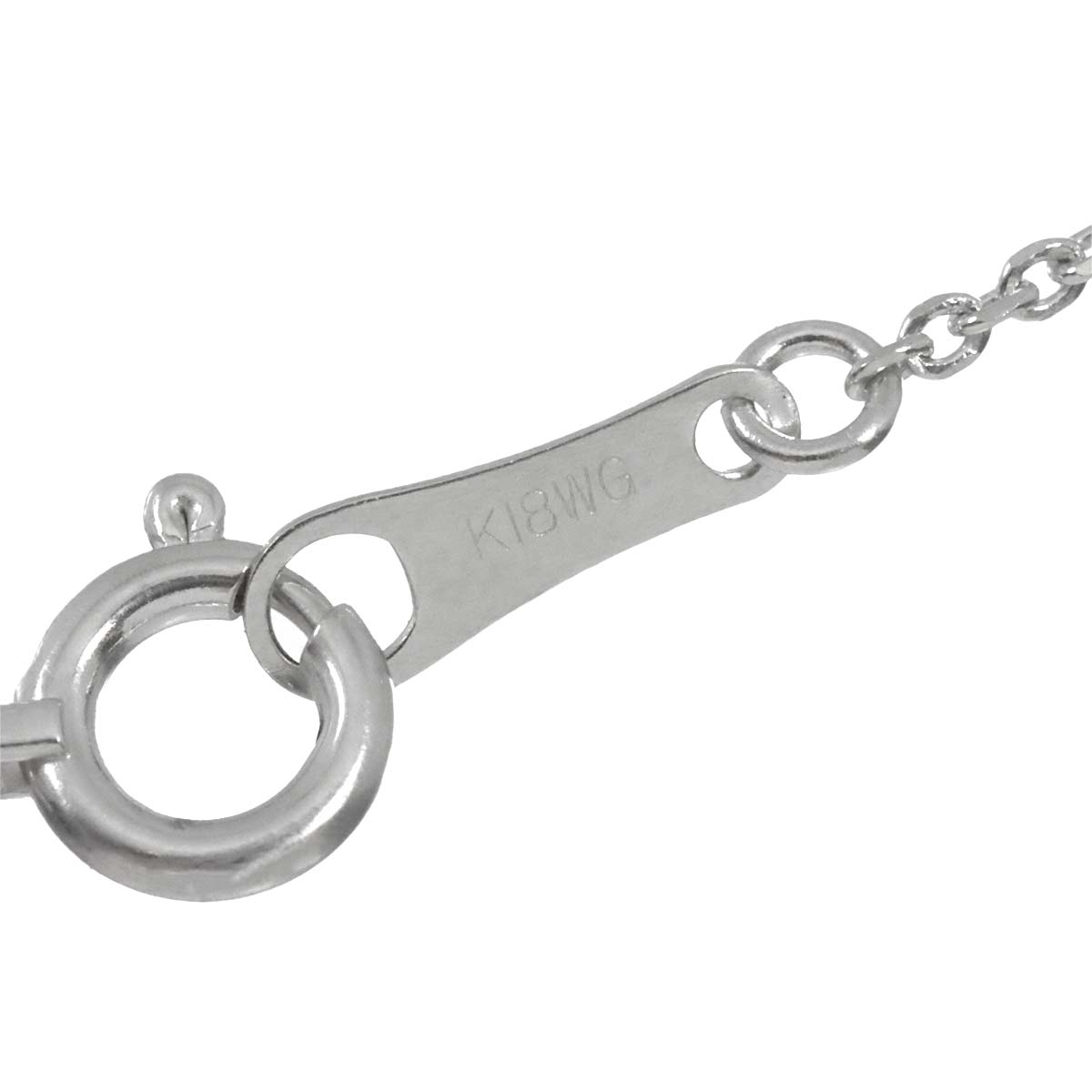 Diamond 0.50ct Necklace 18K WG White Gold 750