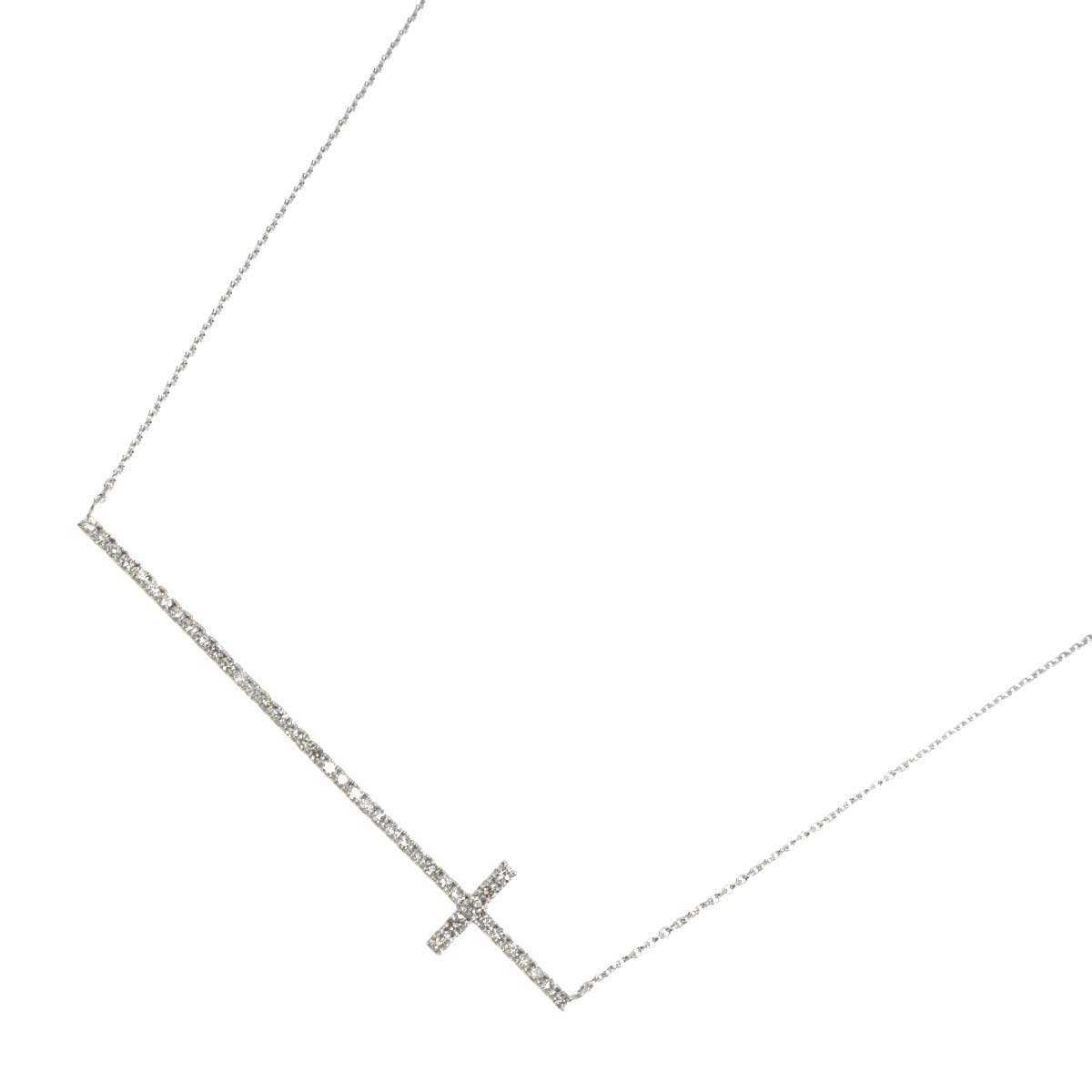 Diamond 0.50ct Necklace 18K WG White Gold 750