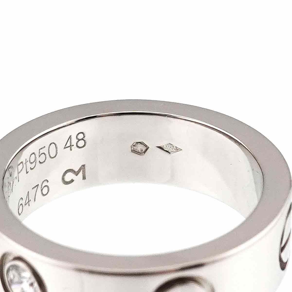 Love Ring Diamond 1P Platinum size48 4-4.5(US)