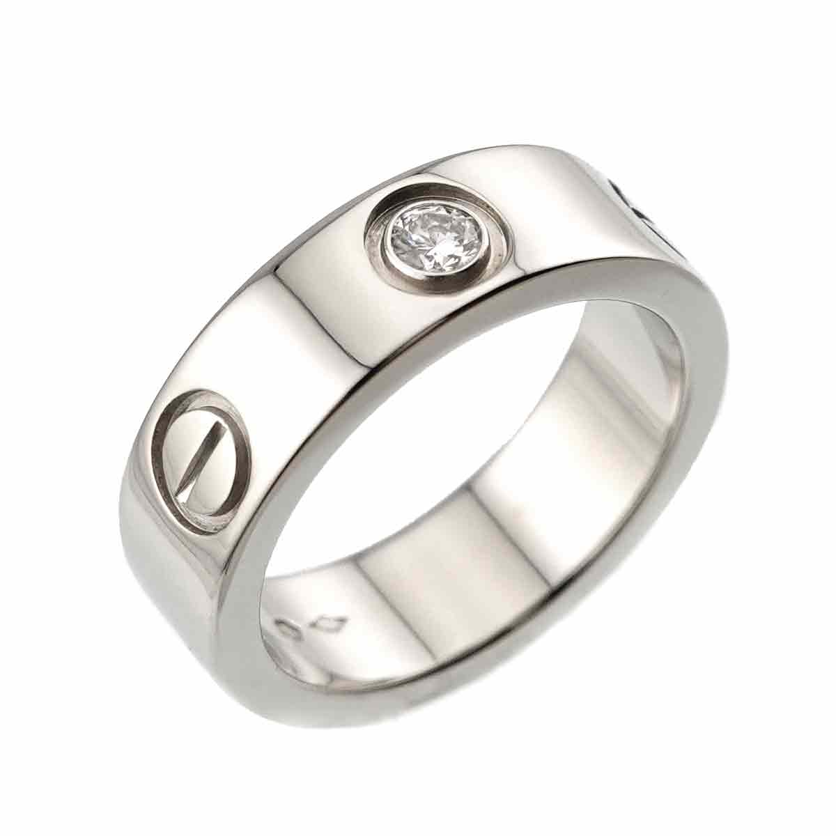 Love Ring Diamond 1P Platinum size48 4-4.5(US)