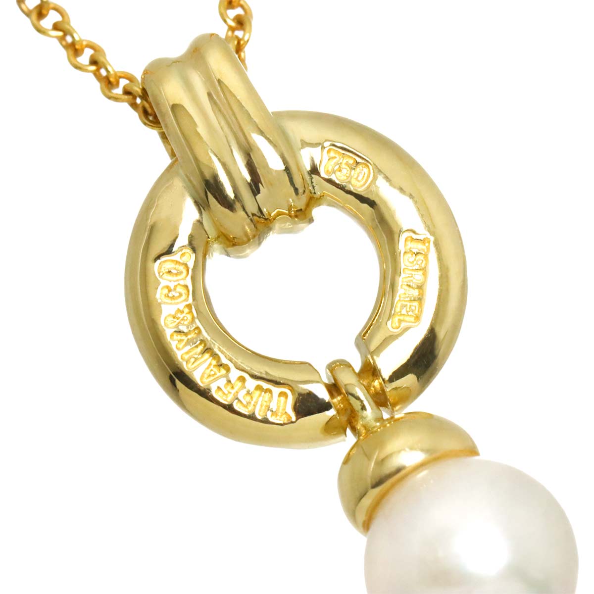 Akoya pearl 6.3mm Diamond Necklace 18K YG 750