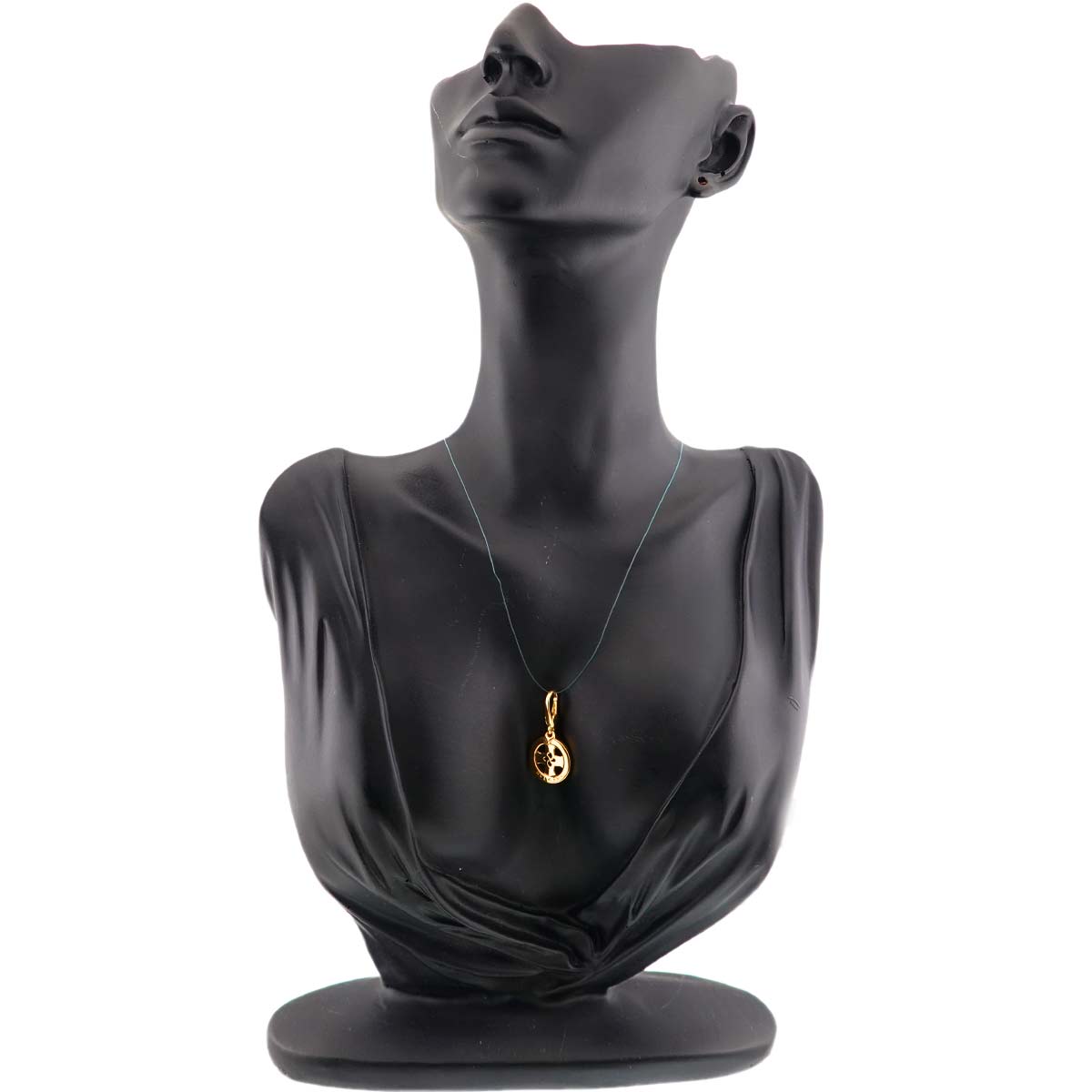 Tondo cross Pendant Top 18K YG 750