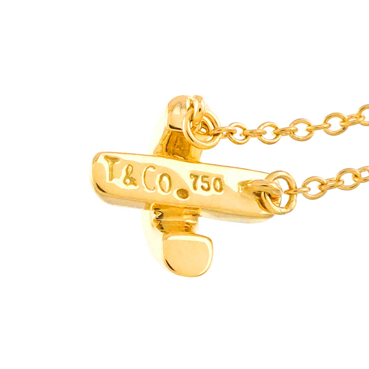 Cross stitch Necklace 18K Yellow Gold 750