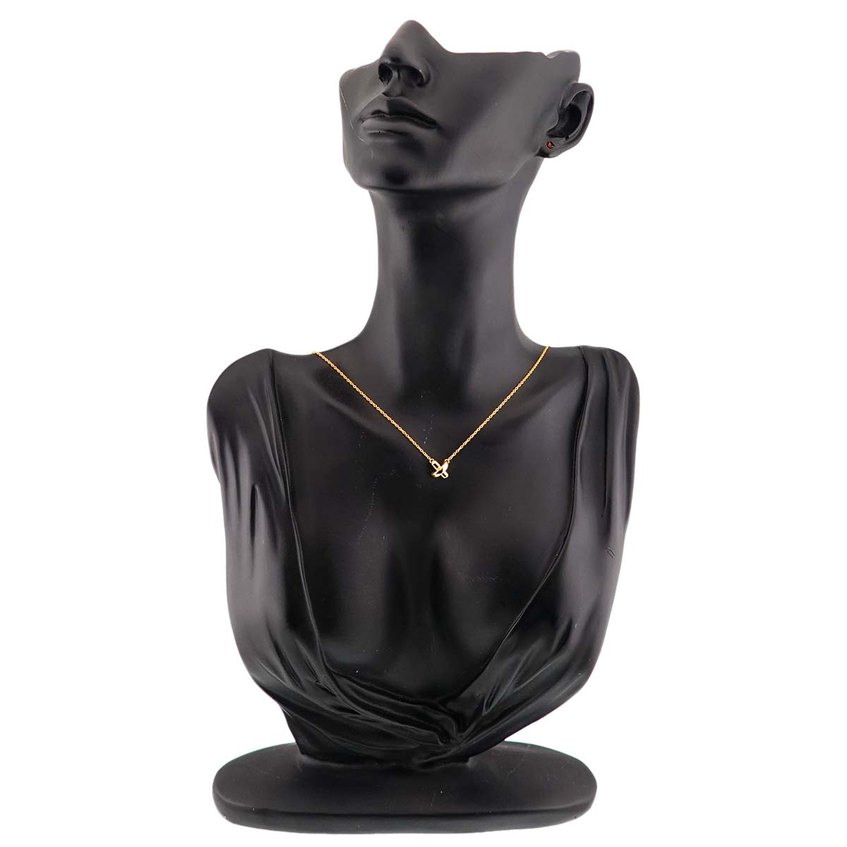 Cross stitch Necklace 18K Yellow Gold 750