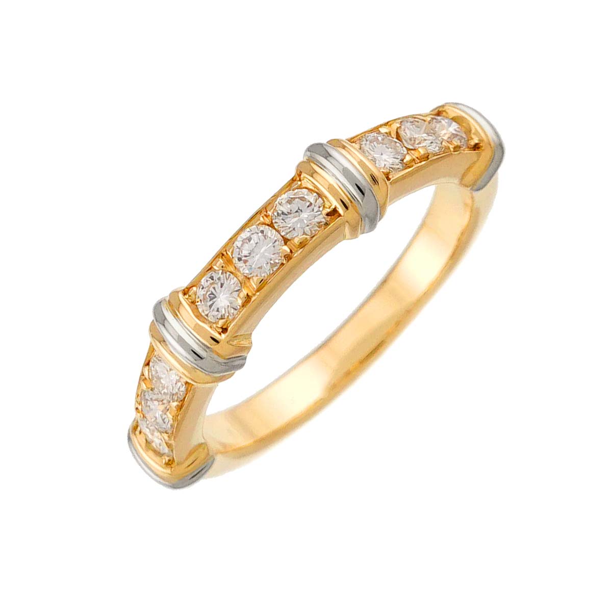 Contessa Diamond Ring 18K YG WG 750 size50 5-5.25(US)