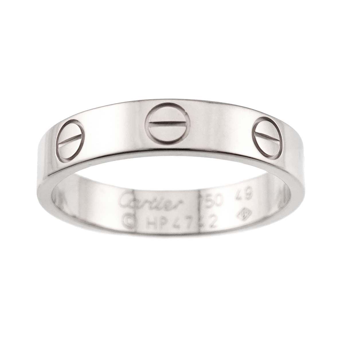 Mini Love Ring 18K White Gold 750 size49 4.75-5(US)