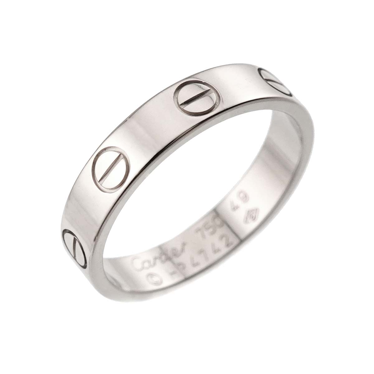 Mini Love Ring 18K White Gold 750 size49 4.75-5(US)