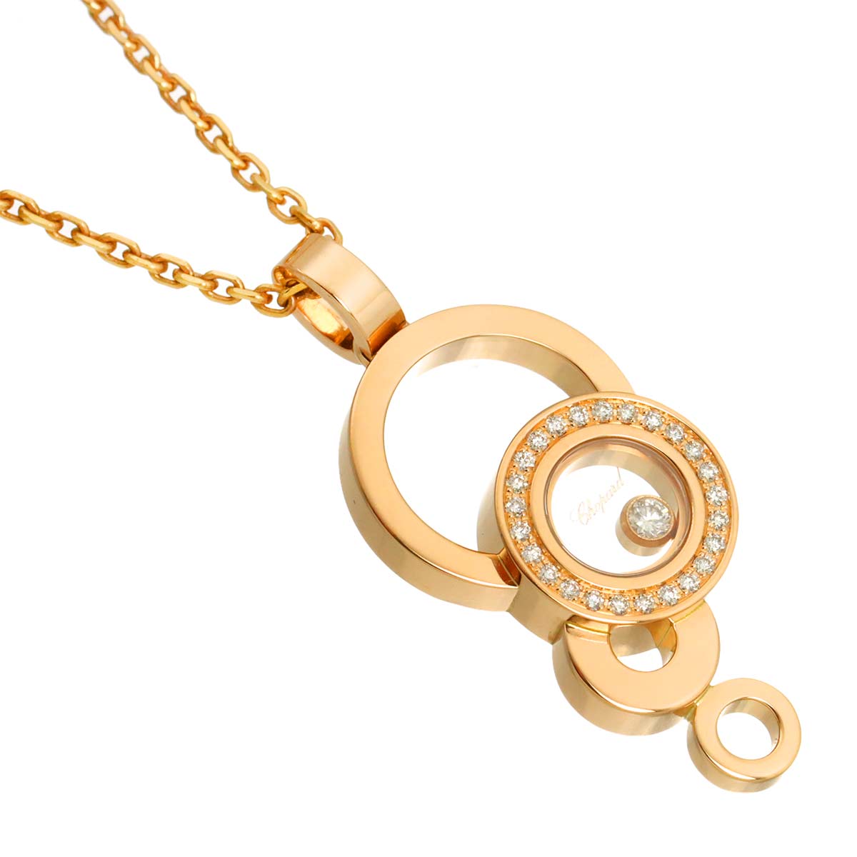 Happy Diamond Bubble Necklace 18K PG 750