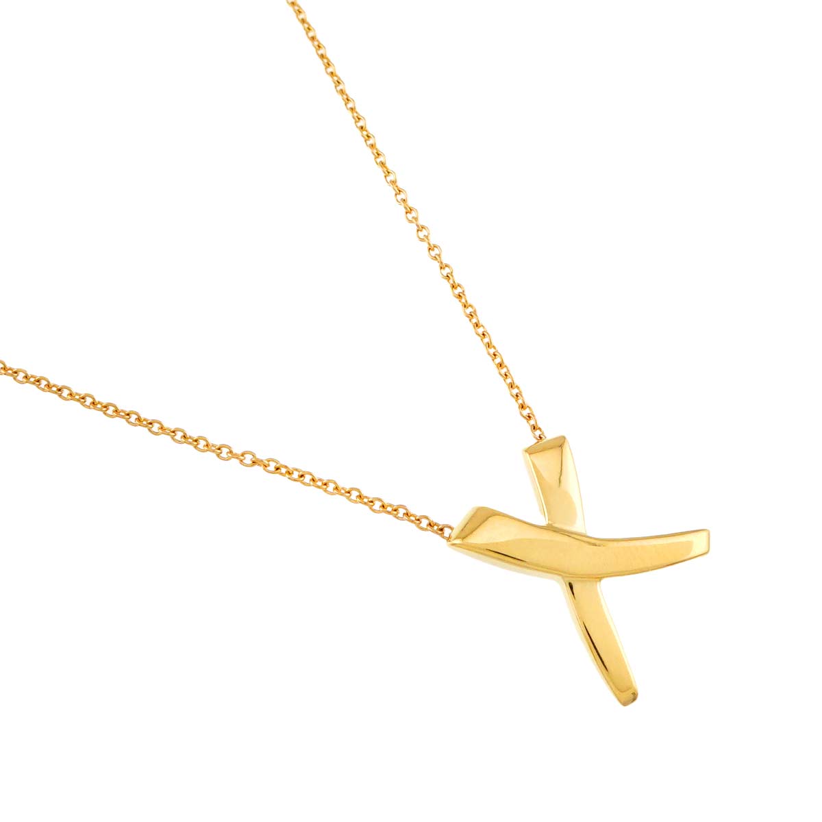 X Necklace 18K Yellow Gold 750