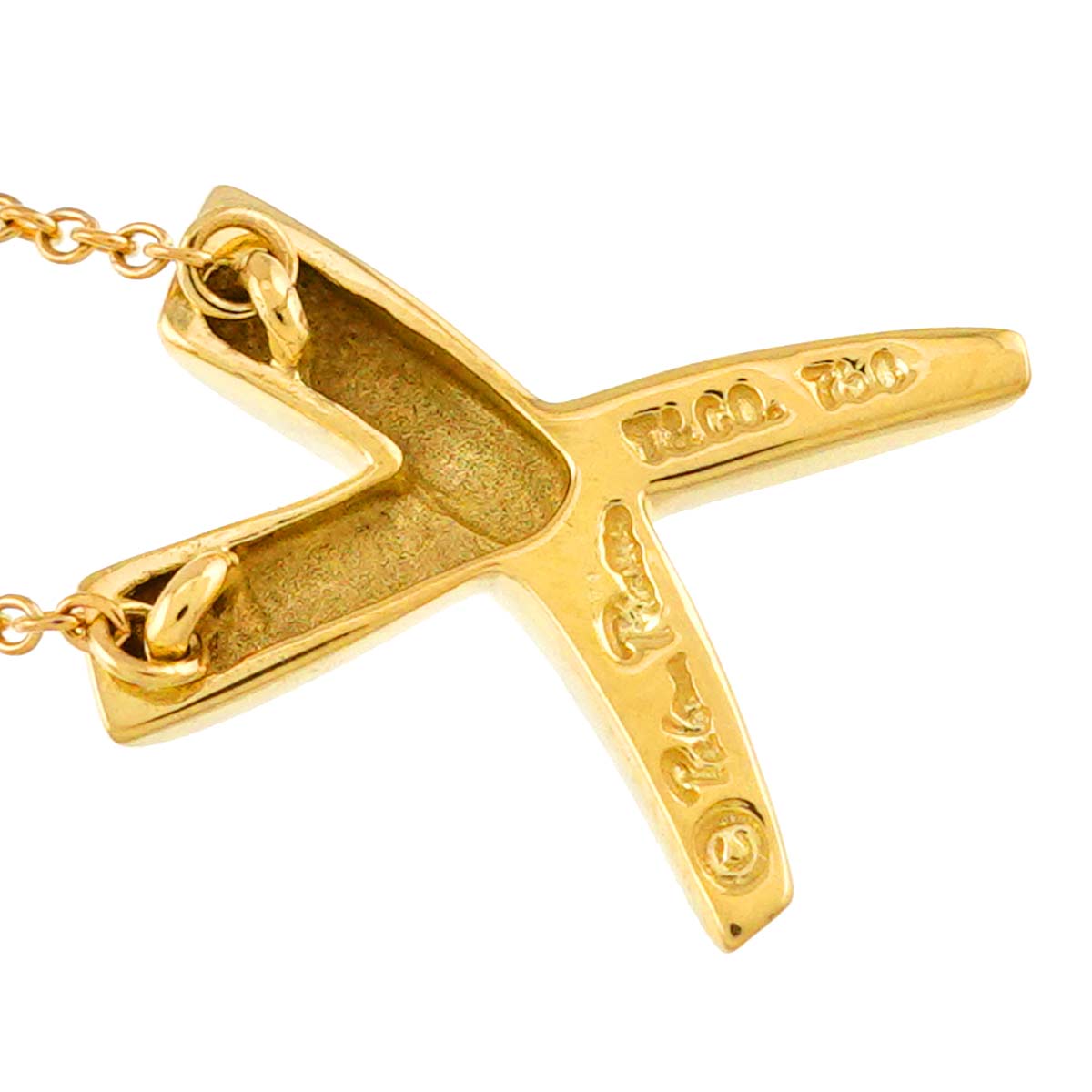 X Necklace 18K Yellow Gold 750