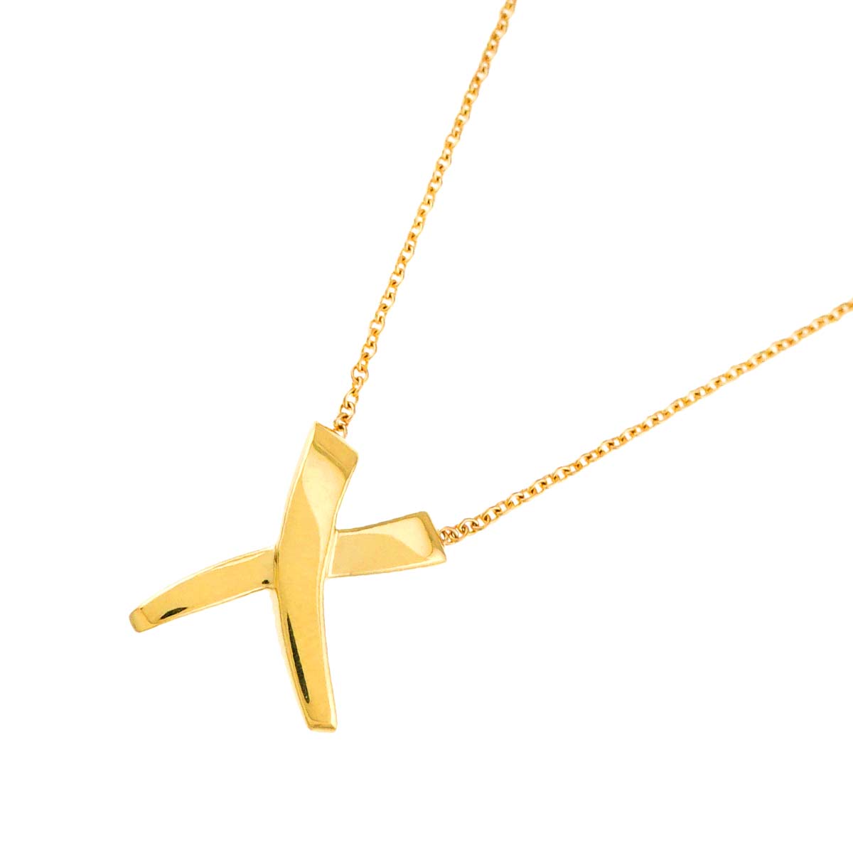 X Necklace 18K Yellow Gold 750