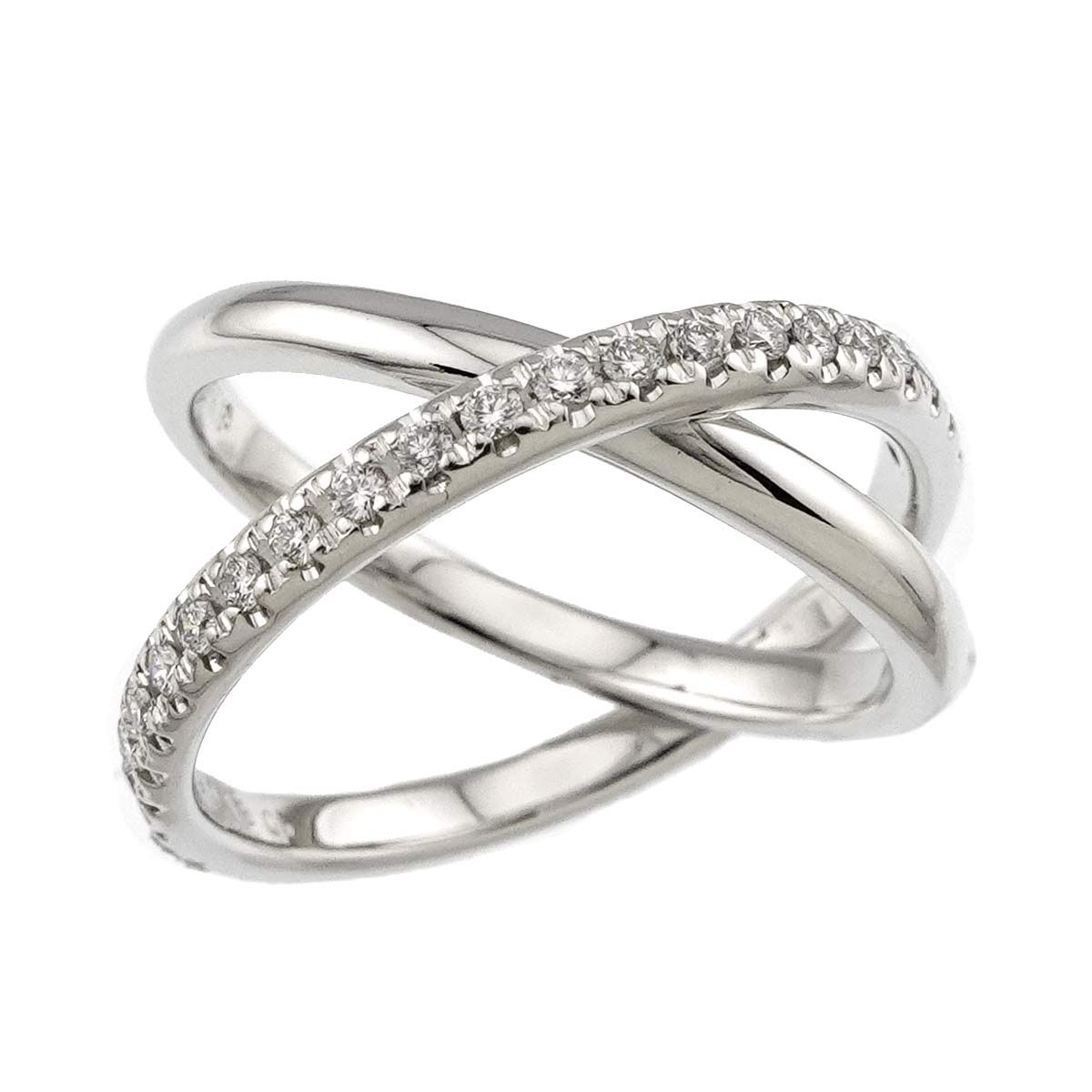 Diamond 0.18ct Ring 18K WG 750 size5.25(US)