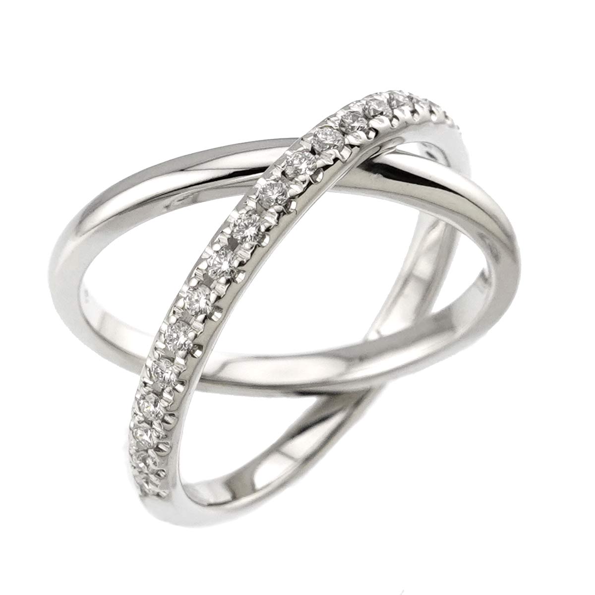 Diamond 0.18ct Ring 18K WG 750 size5.25(US)