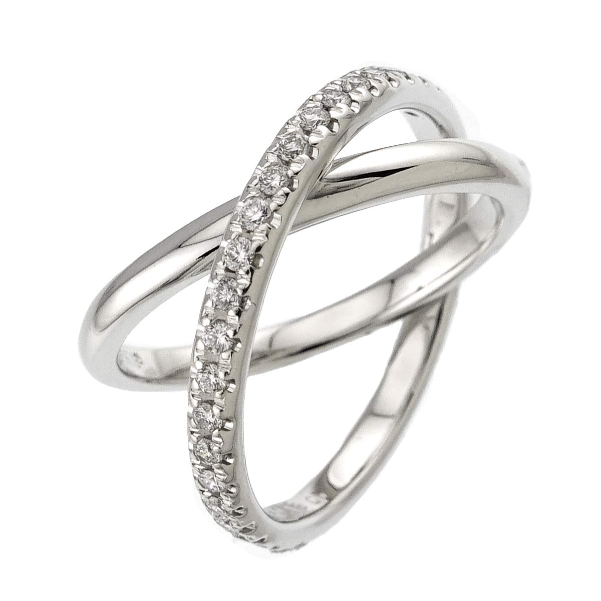 Diamond 0.18ct Ring 18K WG 750 size5.25(US)