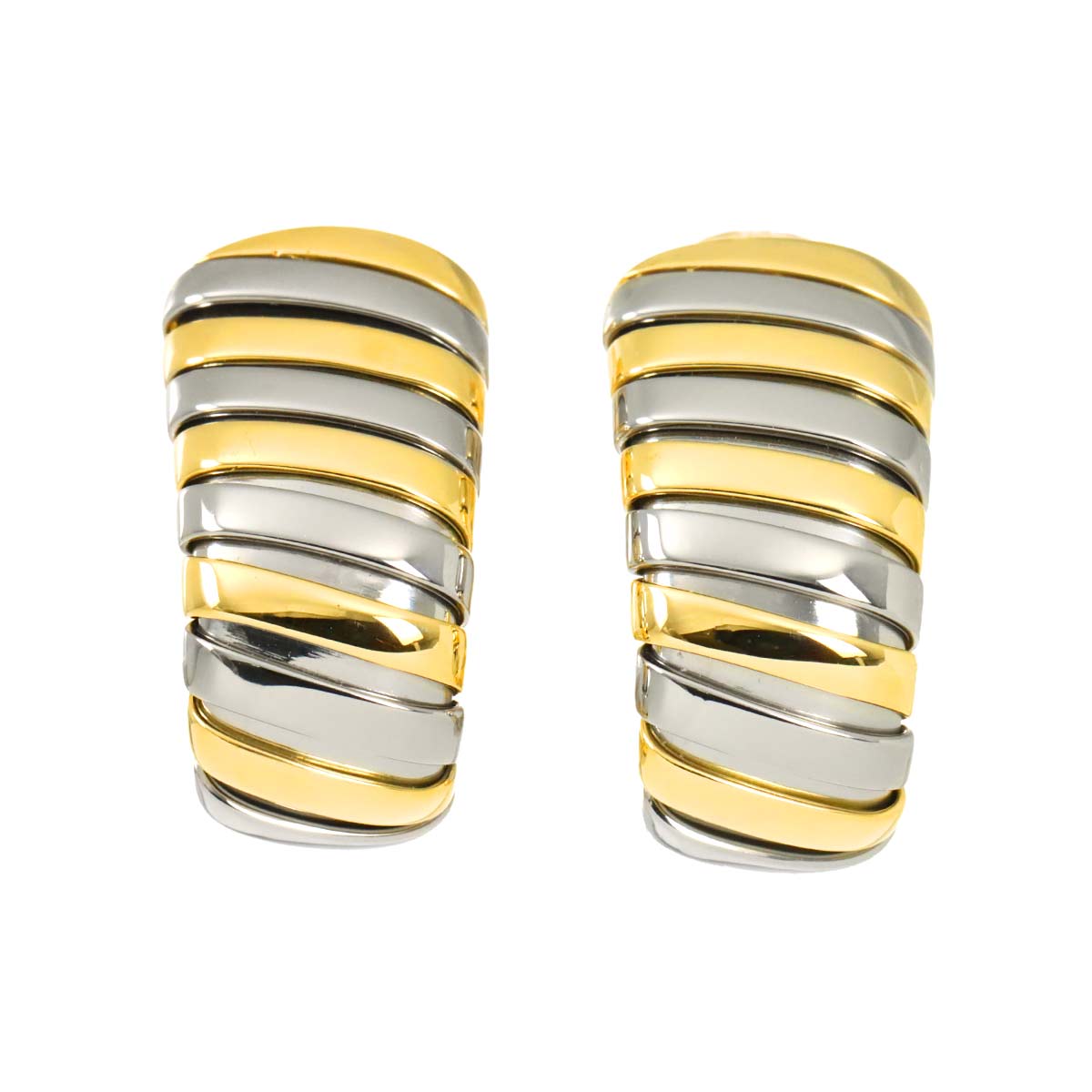 Tubogas Earring Clip-on 18K YG 750 SS