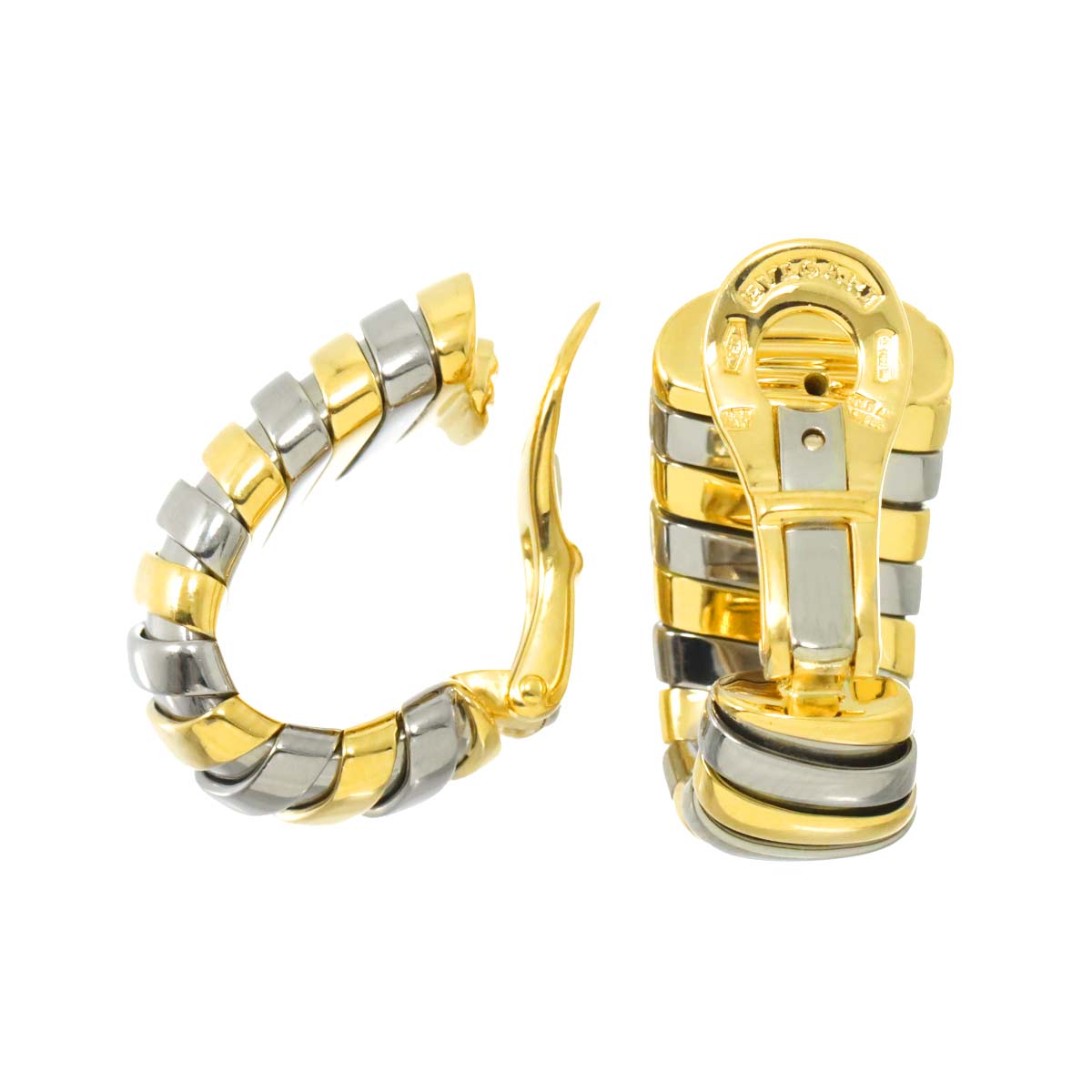 Tubogas Earring Clip-on 18K YG 750 SS