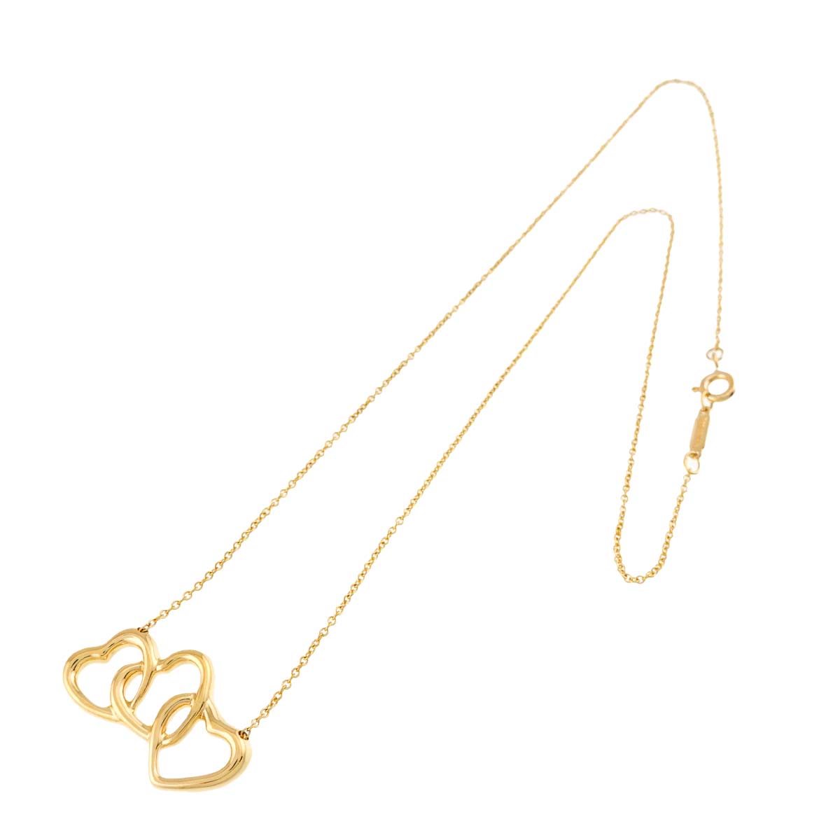 Triple Heart Necklace 18K Yellow Gold 750