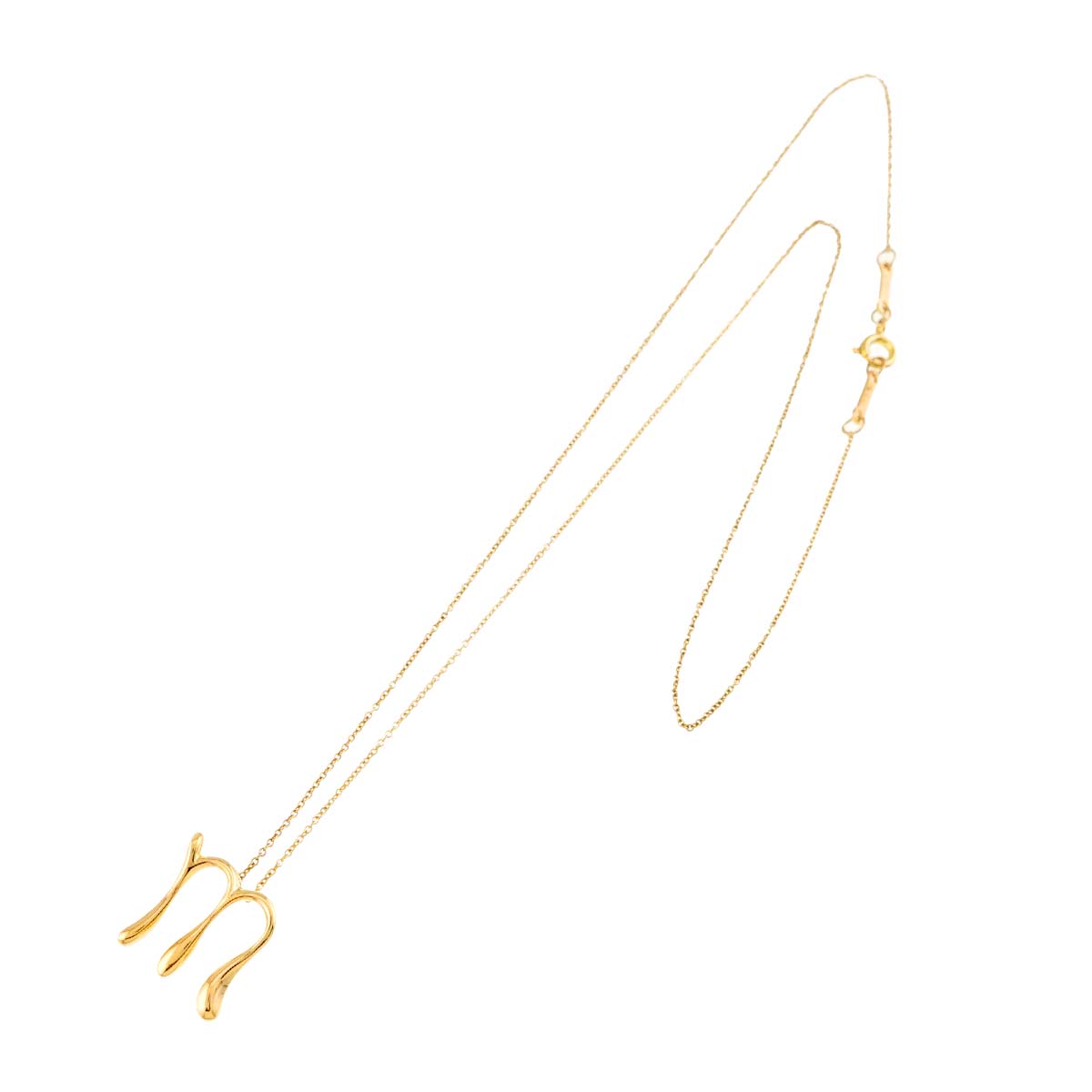 Elsa Peretti Initial M Necklace 18K Yellow Gold 750