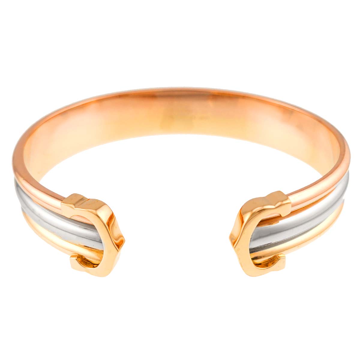 2C C2 Trinity Bangle Bracelet 18K YG WG PG 750 size17