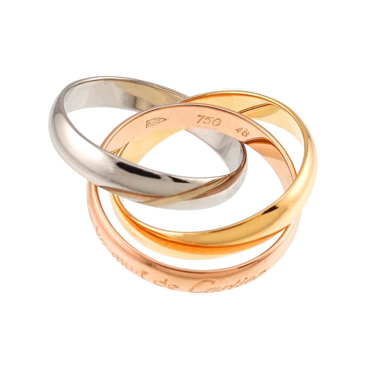 Trinity Ring MM 18K YG WG PG 750 Size48 4.5(US)
