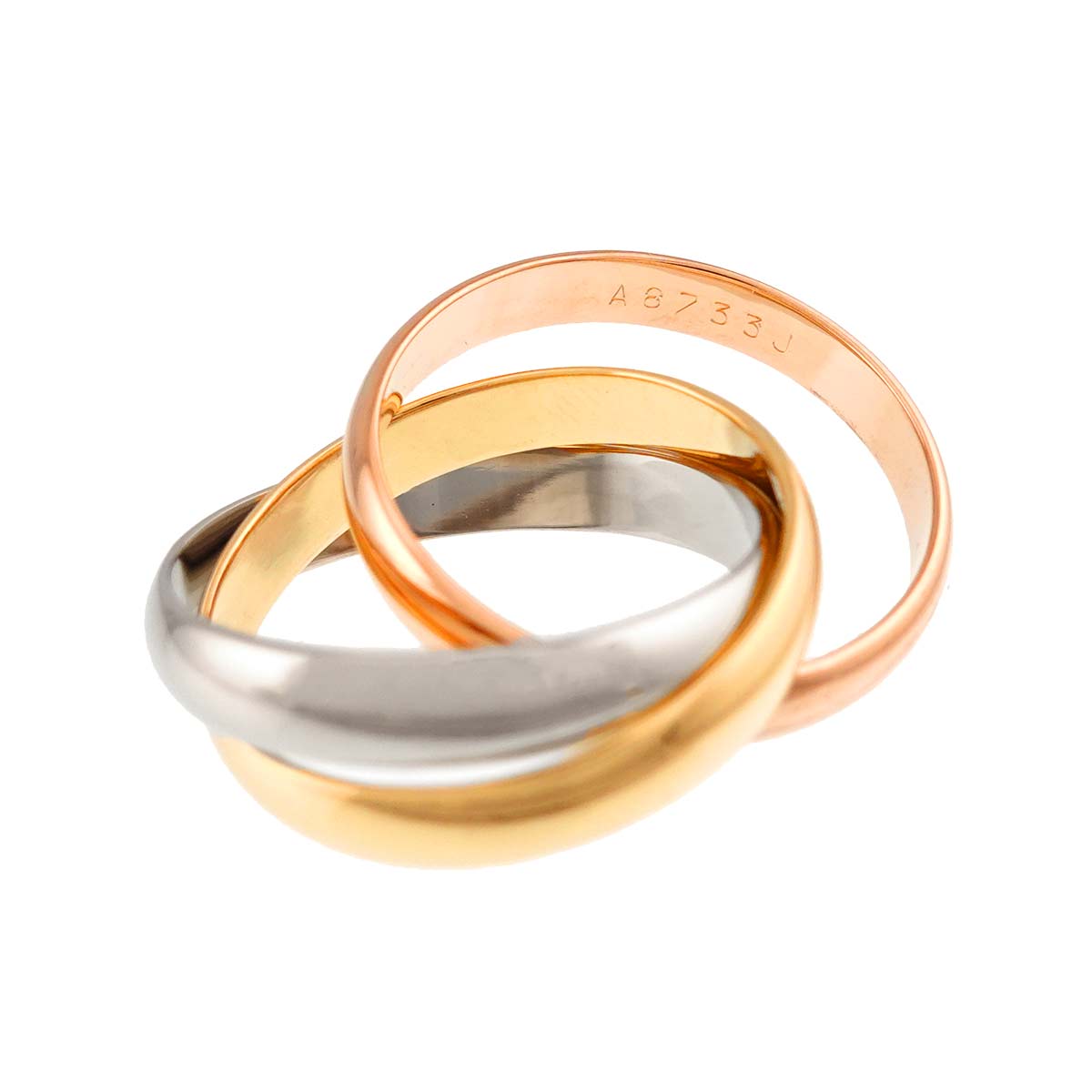 Trinity Ring 18K YG WG PG 750 Size51 5.5-5.75(US)