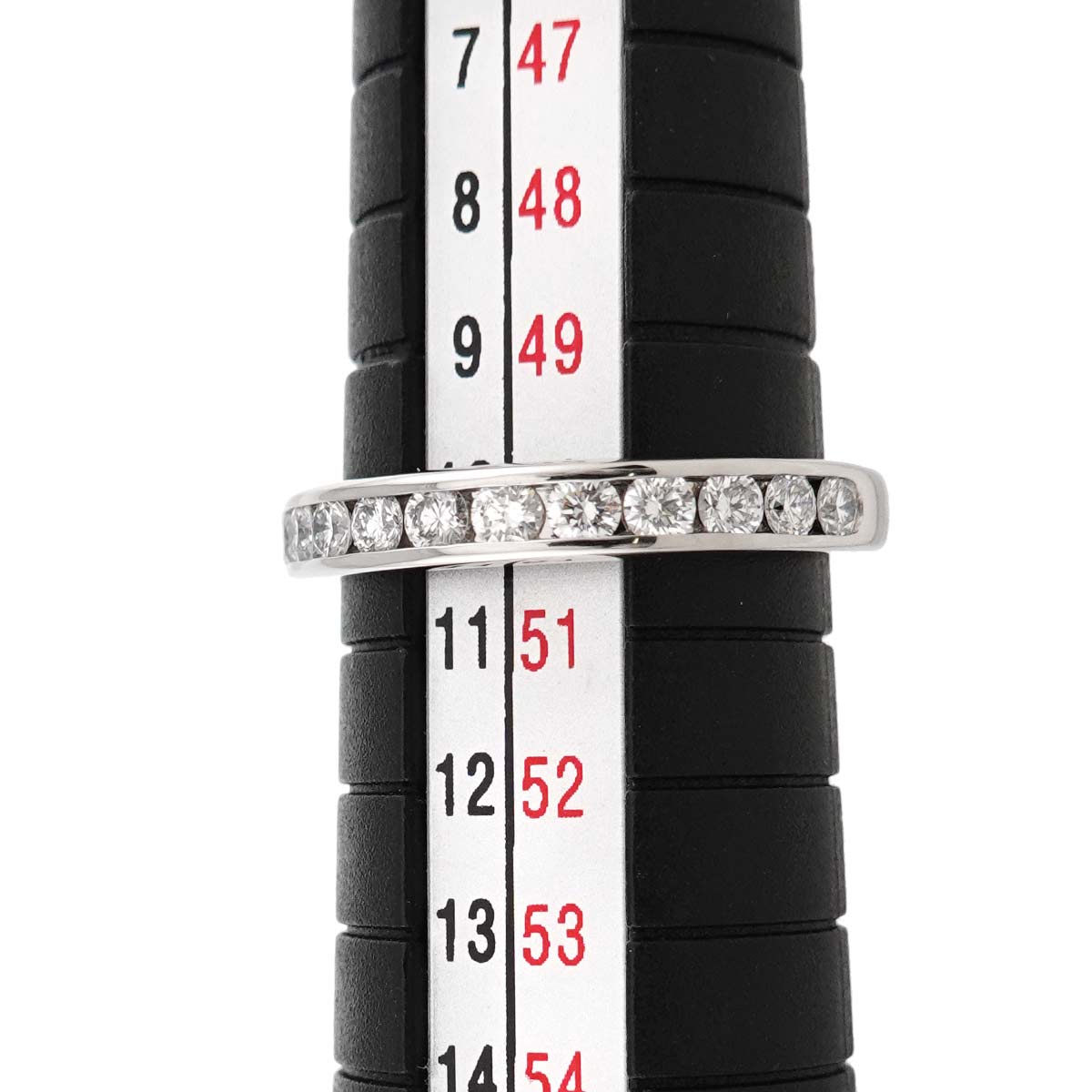 Half Diamond band Ring Platinum Size5.25(US)