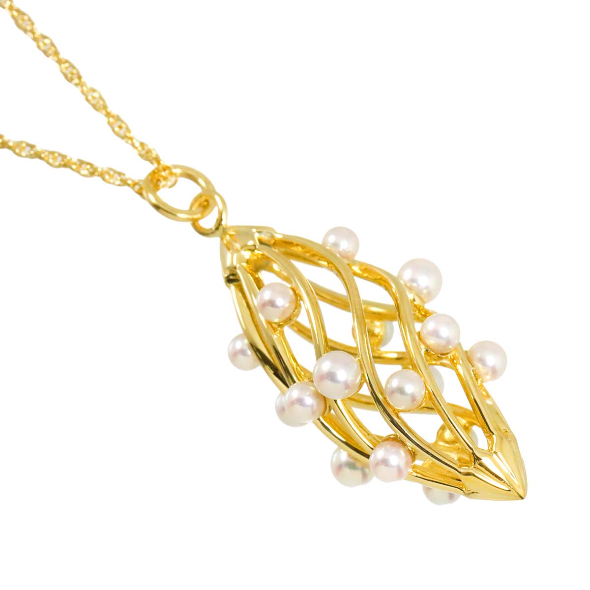 Baby Pearl 4.2-3.3mm Necklace 18K YG 750