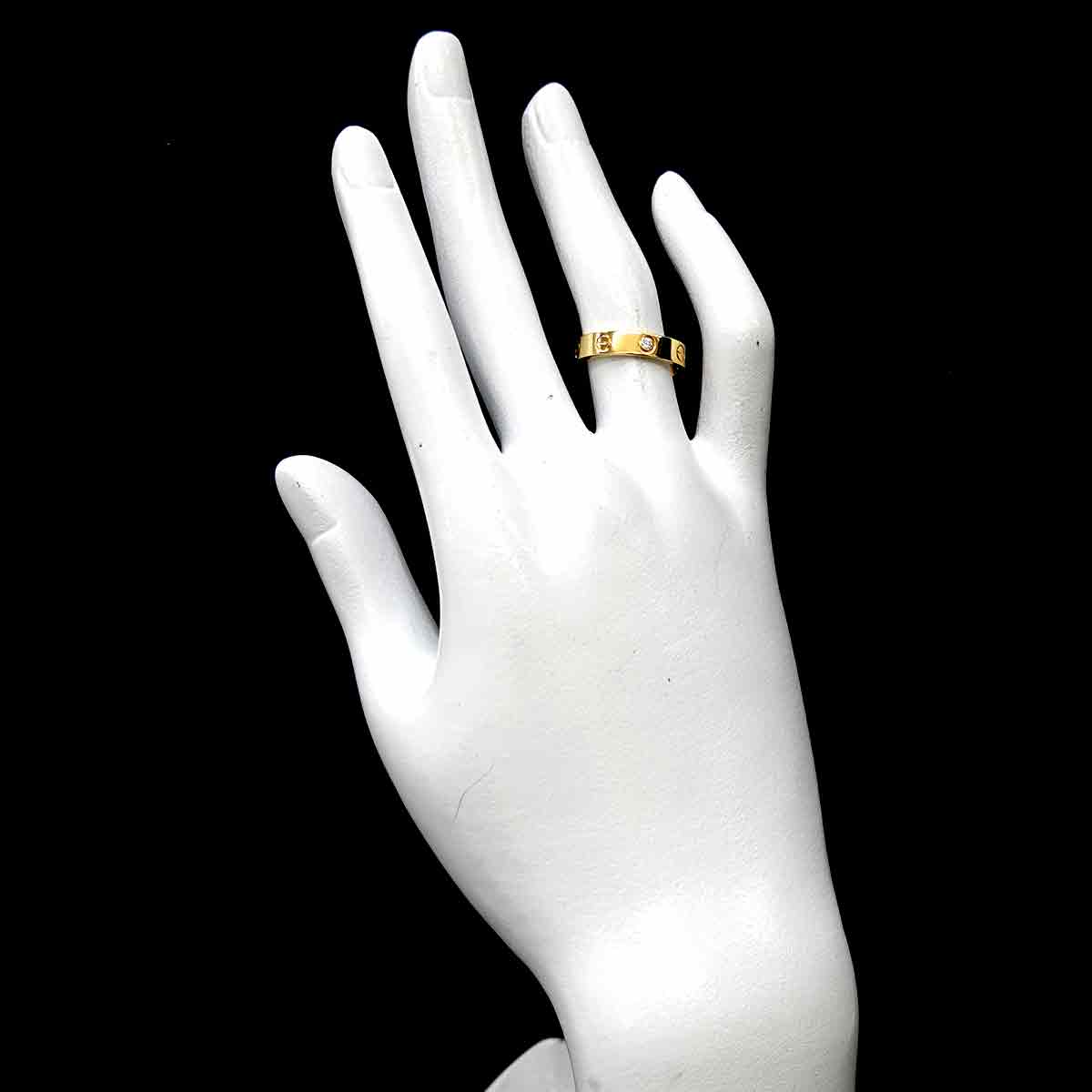Love Ring SM Diamond 1P 18K YG 750 size51 Size:5.5-5.75(US)