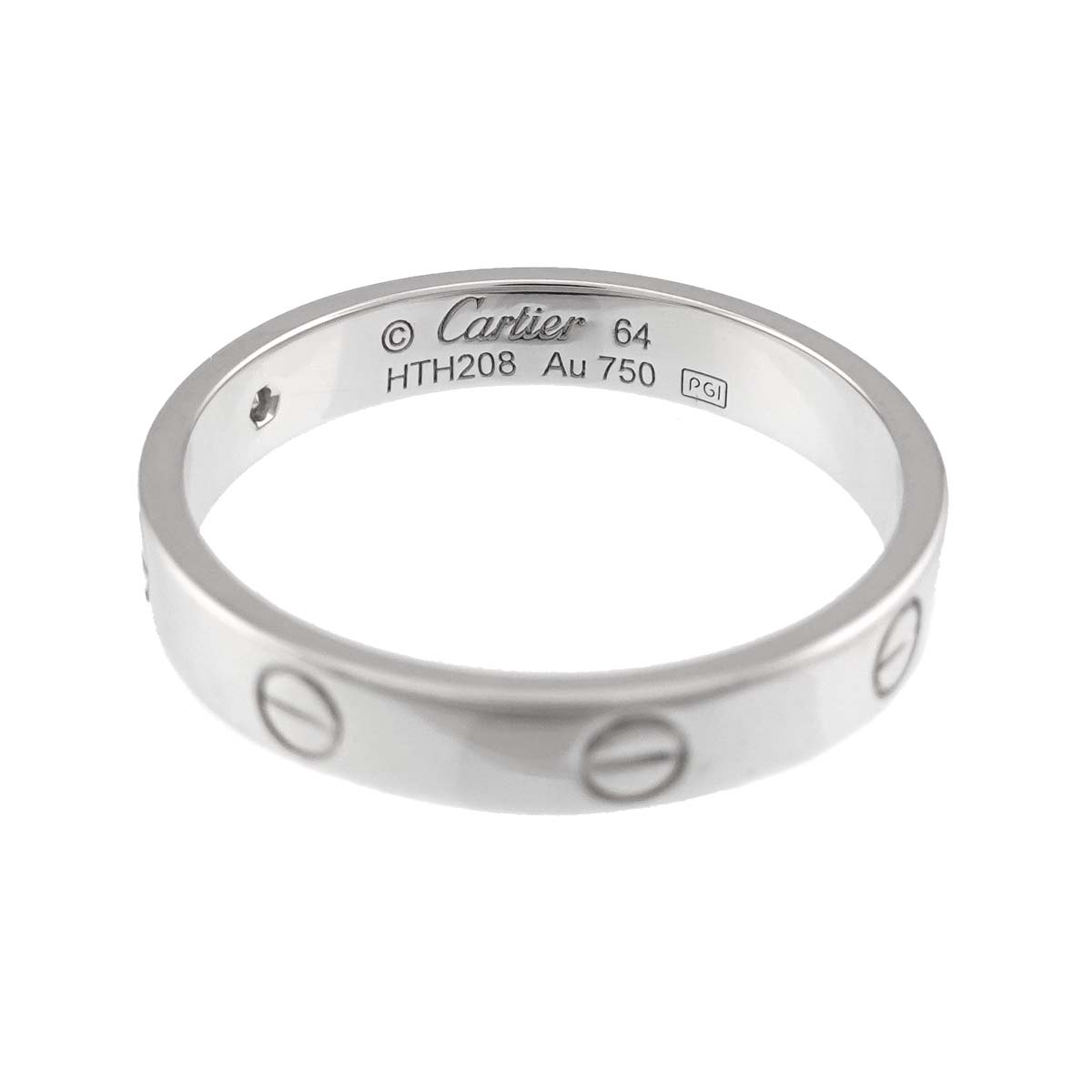 Mini Love Diamond Ring 18K White Gold 750 size64 10.25-10.5(US)