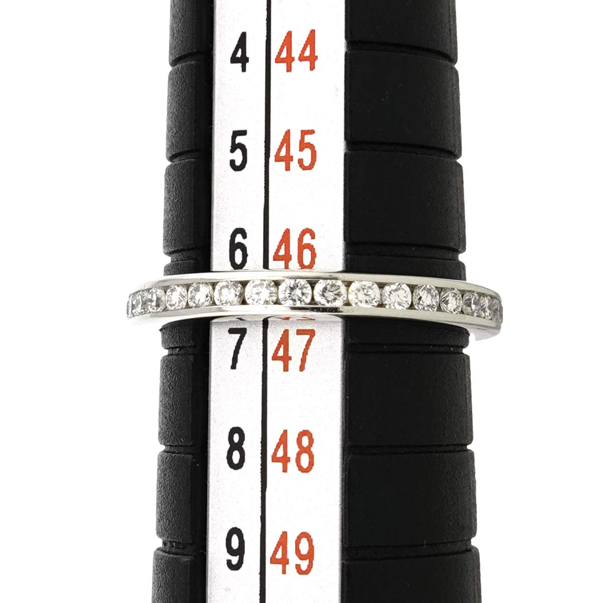 Half Etanity band Ring Diamond Platinum Size3.75-4(US)