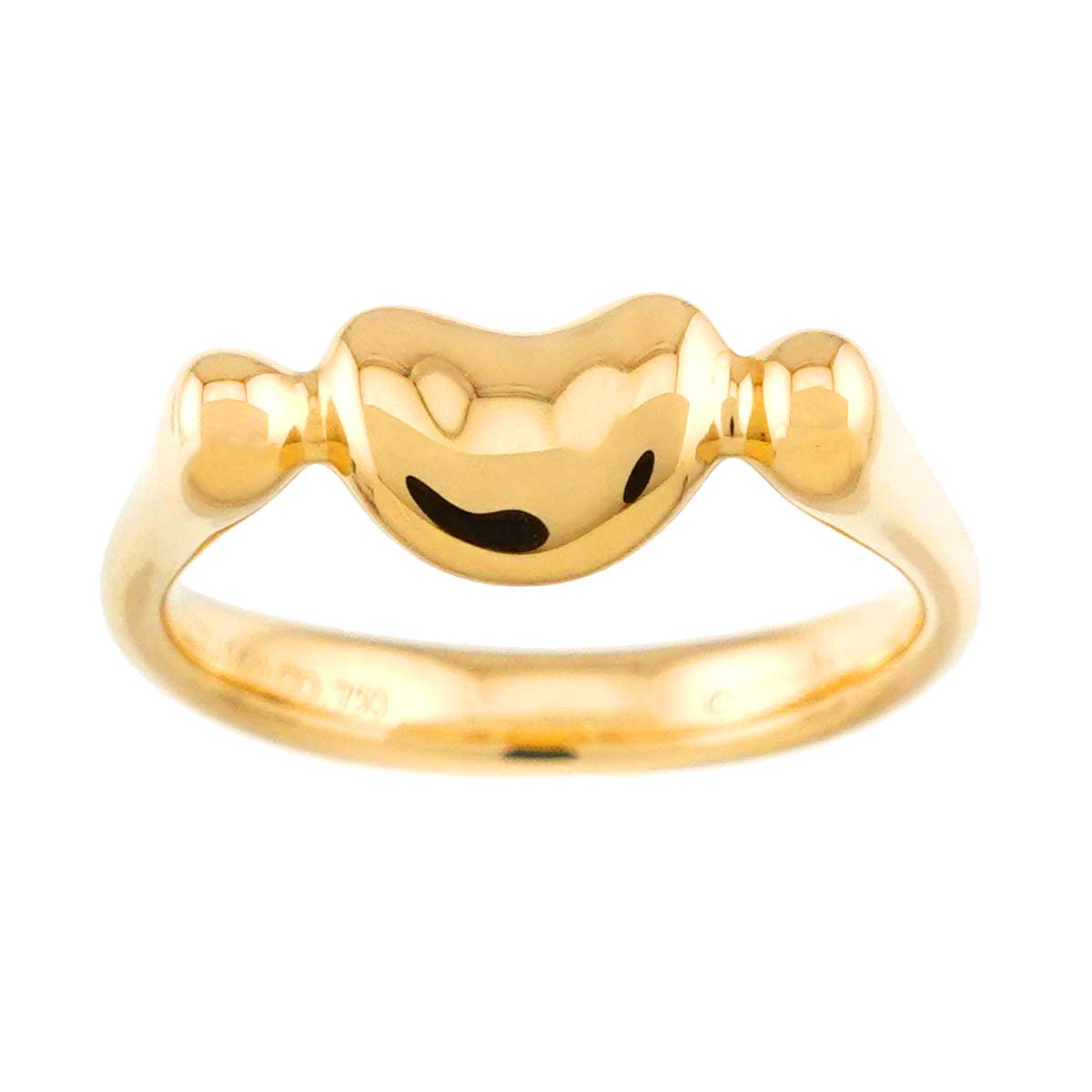 Bean Ring 18K Yellow Gold 750 Size4.75-5(US)