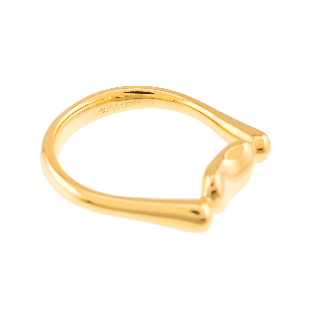 Bean Ring 18K Yellow Gold 750 Size4.75-5(US)
