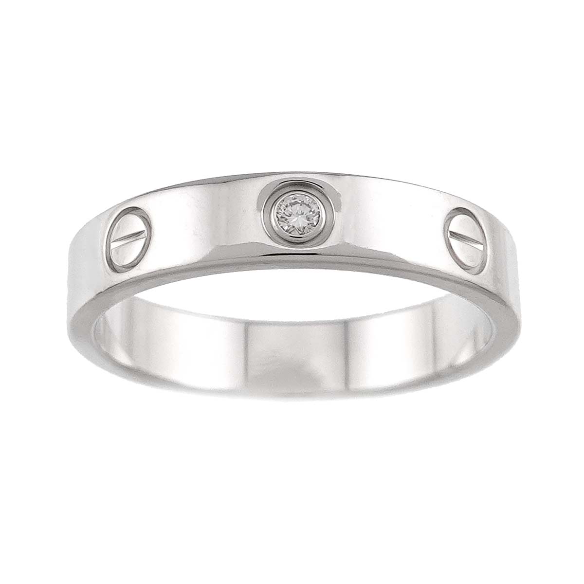 Love SM Diamond 1P Ring 18K WG 750 size55 6.75-7.25(US)