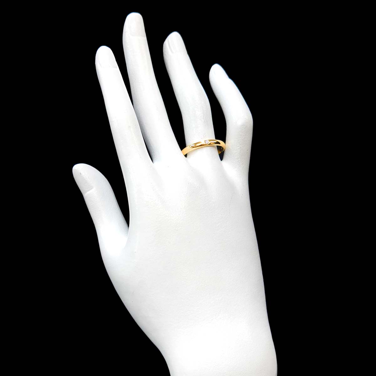 Stacking Diamond 1P Ring 18K Yellow Gold 750 Size8.25(US)