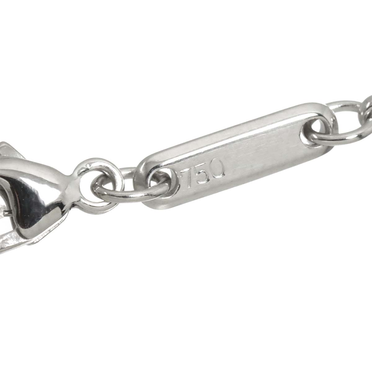 Happy Diamond Sapphire Cross Necklace 18K WG PG 750