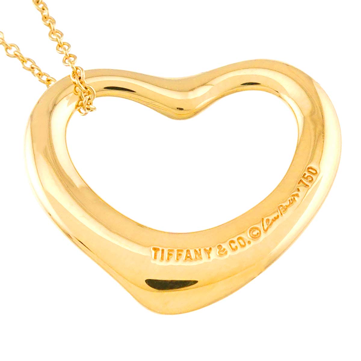 Open Heart Necklace 18K Yellow Gold 750