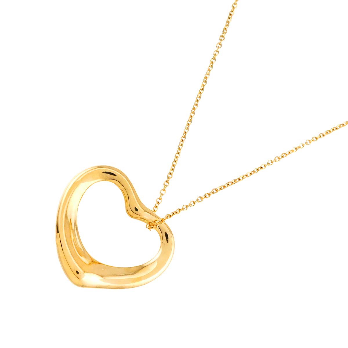 Open Heart Necklace 18K Yellow Gold 750