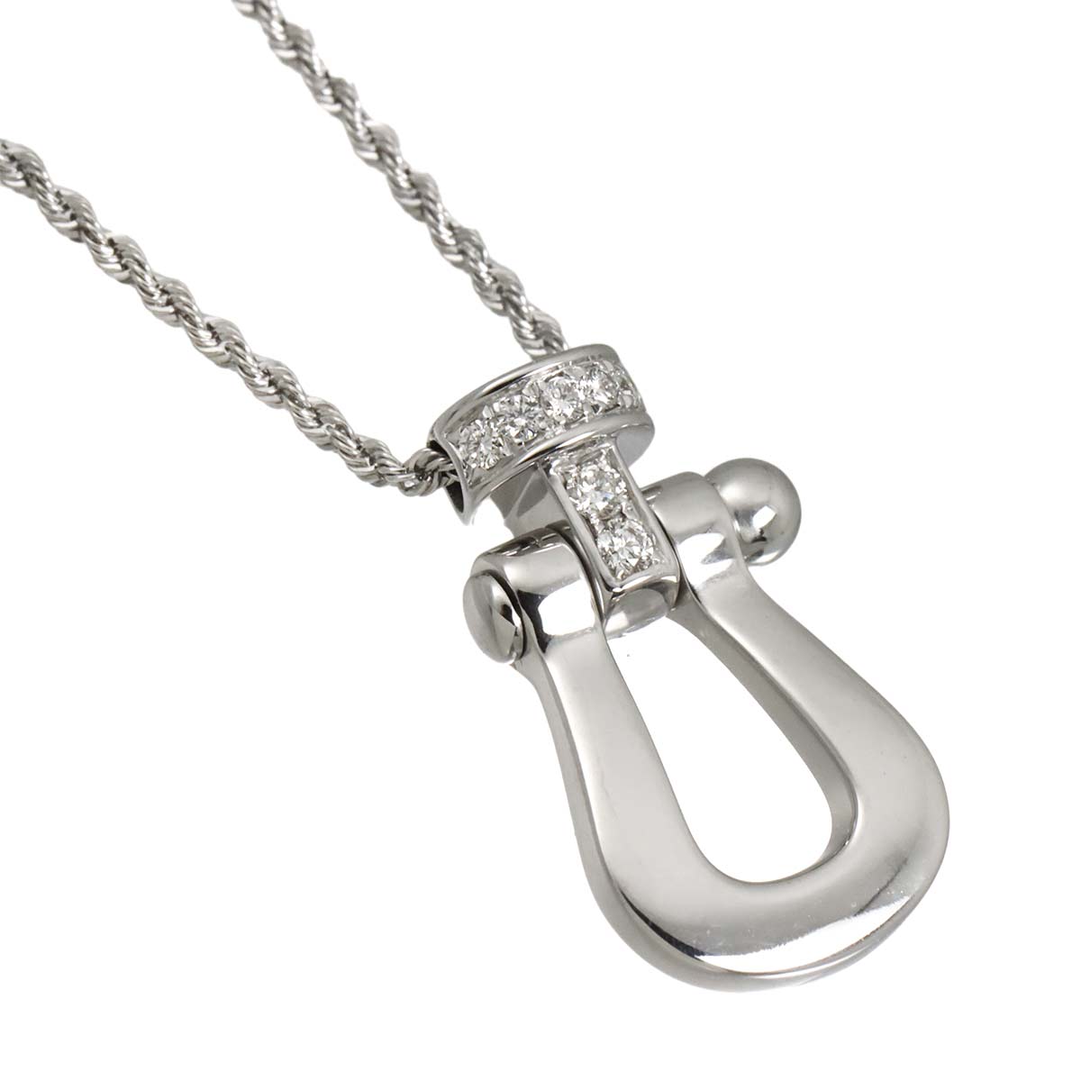 Force10 Diamond Necklace Large 18K White Gold 750