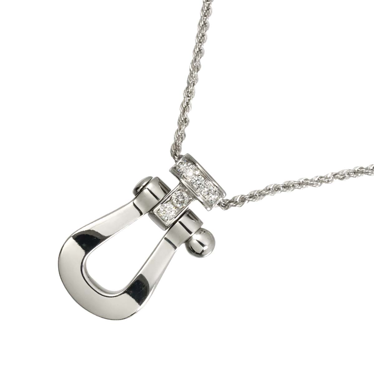 Force10 Diamond Necklace Large 18K White Gold 750