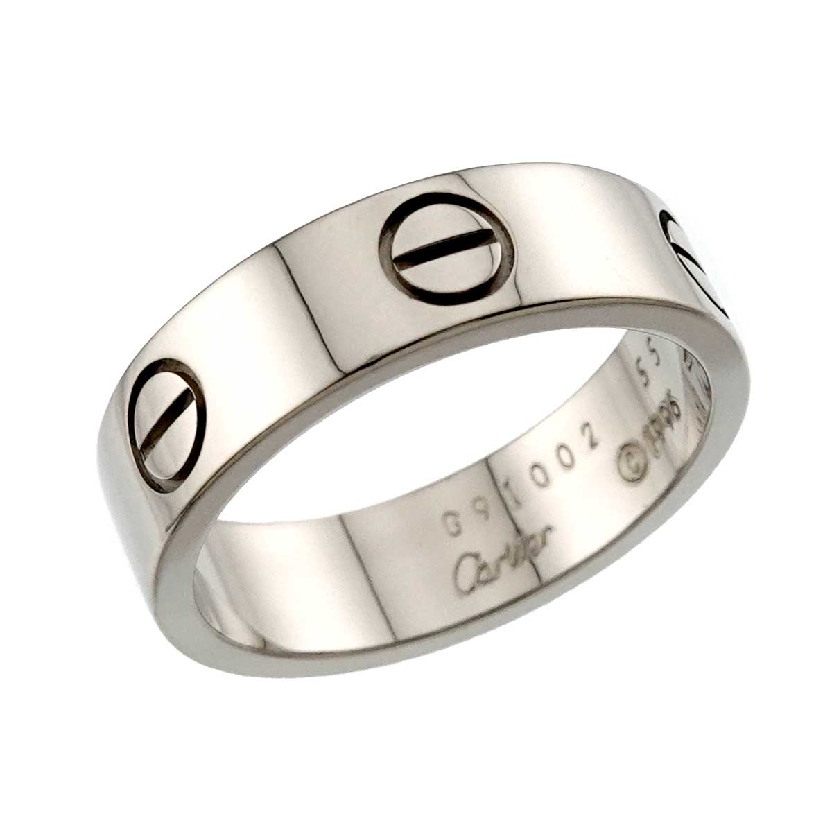 Love Ring 18K White Gold 750 size55 6.75(US)