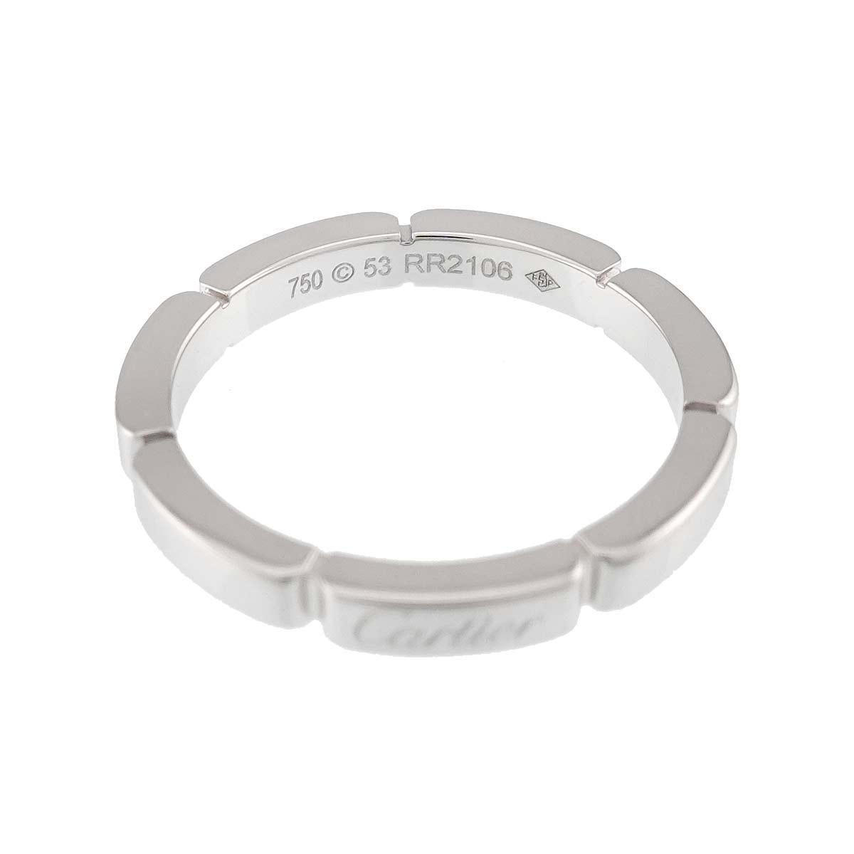 Maillon Panthere Ring 18K White Gold 750 Size53 6.25-6.5(US)