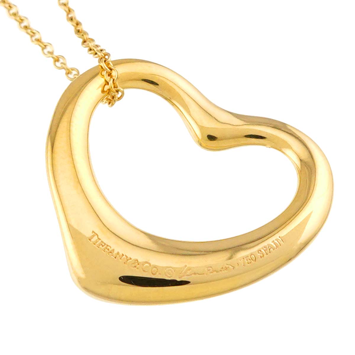 Open Heart Necklace 18K Yellow Gold 750