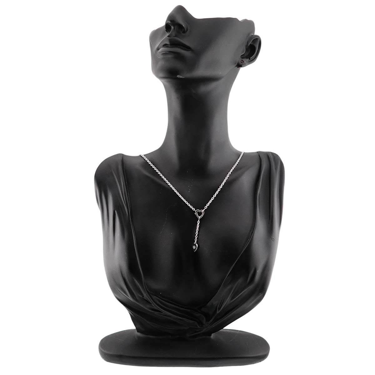 Heart Diamond Necklace 18K White Gold 750