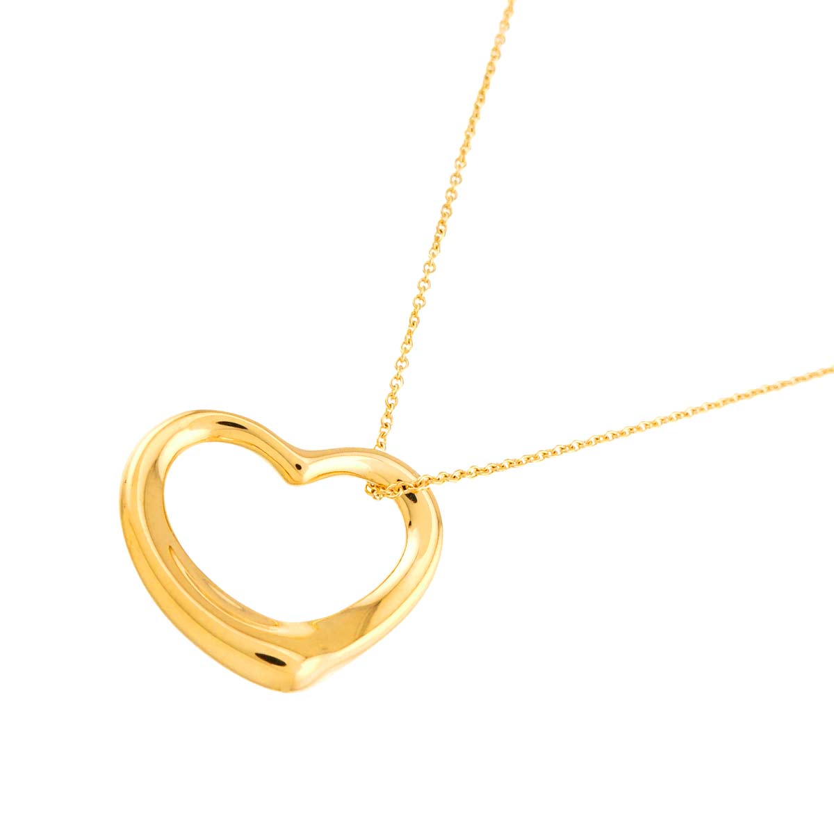 Open Heart Necklace 18K Yellow Gold 750