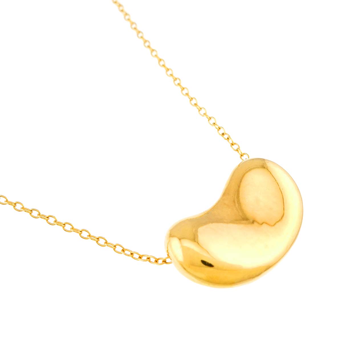 Bean Long Necklace 18K Yellow Gold 750