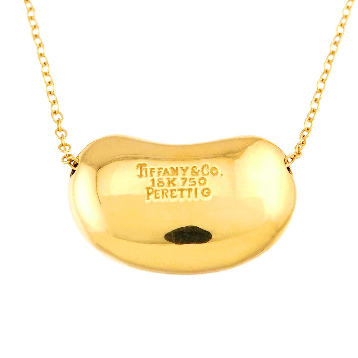 Bean Long Necklace 18K Yellow Gold 750